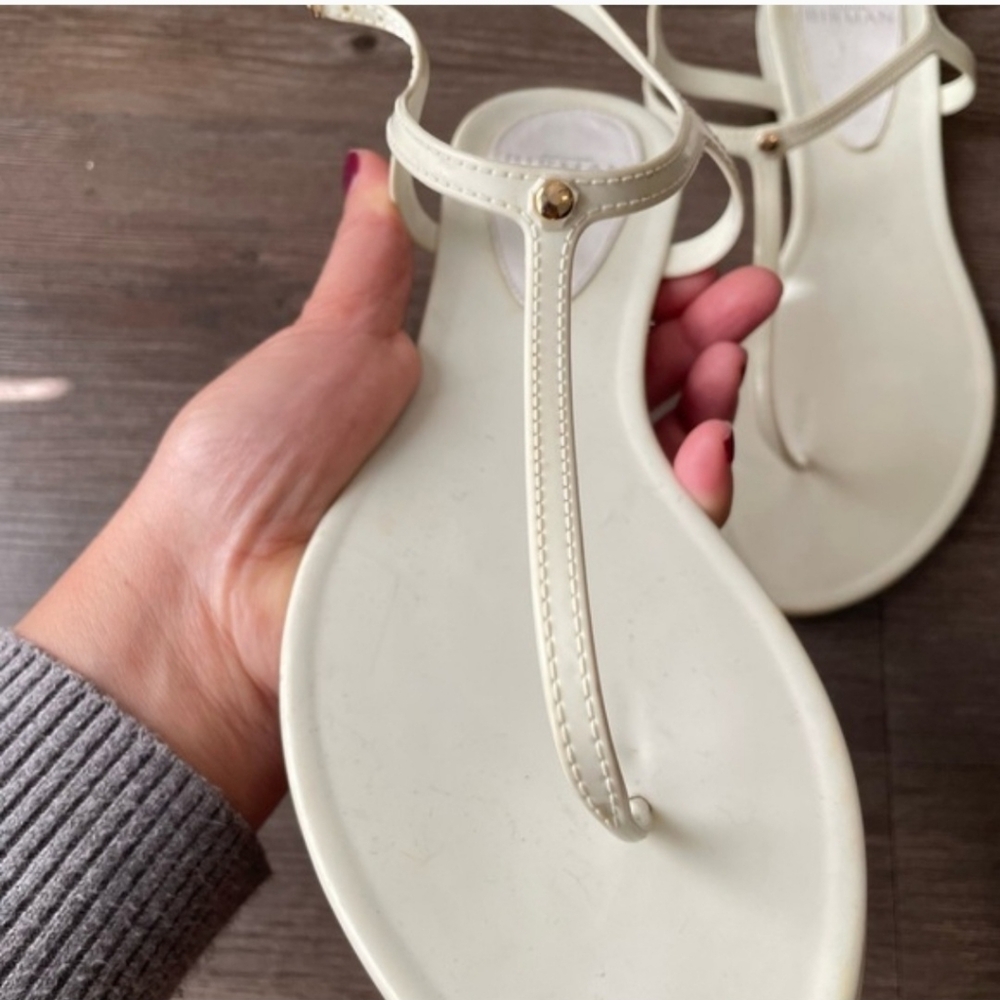 Alexandre Birman Jerry Sandals White Thong T strap Jelly Sandals Size 41 - Picture 4 of 9